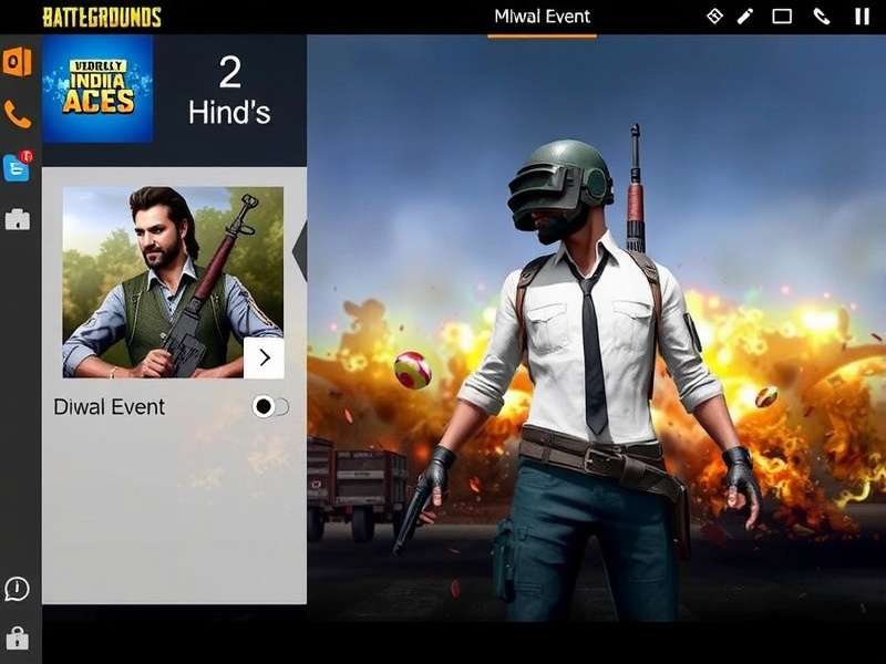 PUBG India Aces showing Hindi interface and Diwali event